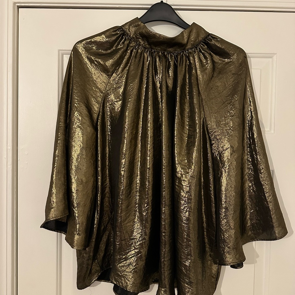 Drape Gold lamé Women's Top